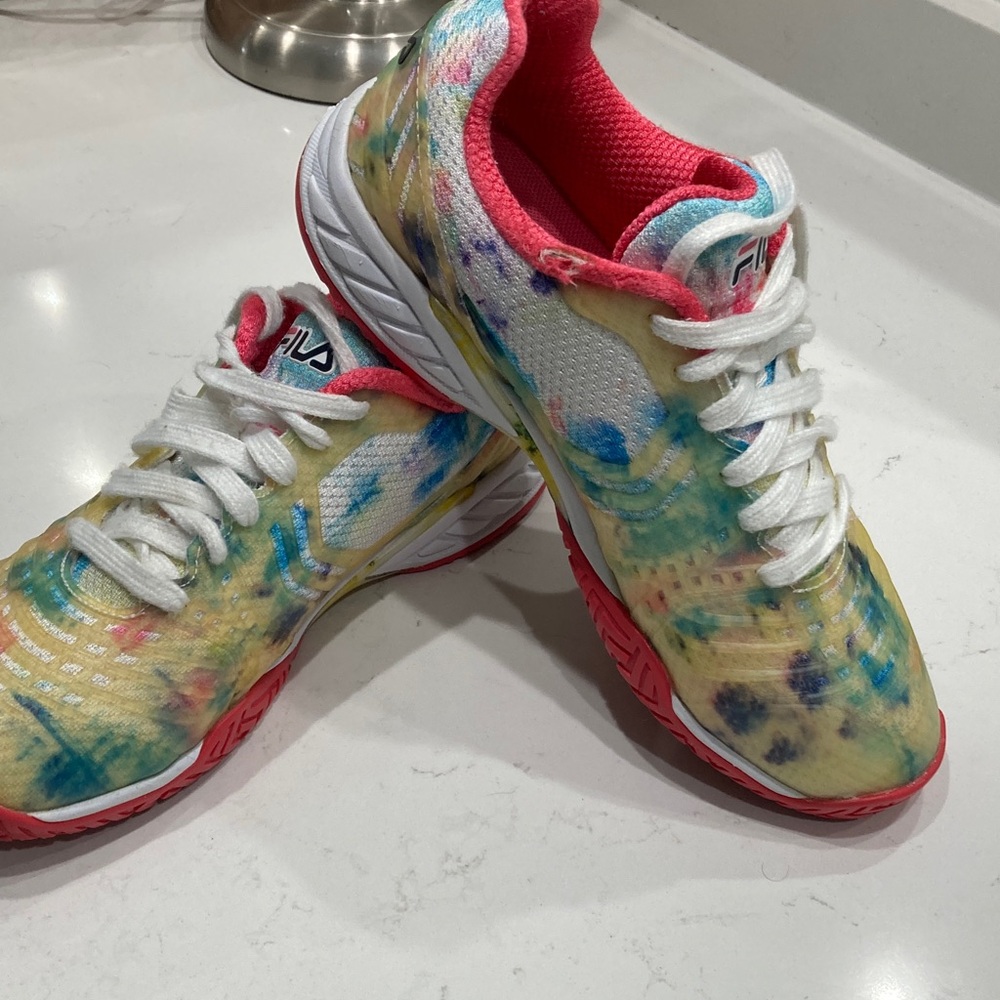 Fila ladies tennis Colorful Tie-Dye Athletic Shoes size 7.5